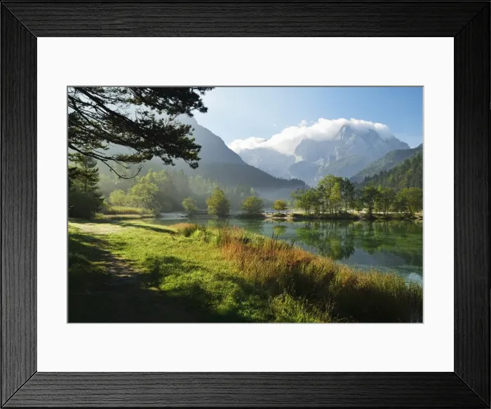 Framed Print : Lake Jasna and Julian Alps, Kranjska Gora, Slovenia, Europe Framed Print : Lake Jasna and Julian Alps, Kranjska Gora, Slovenia, Europe