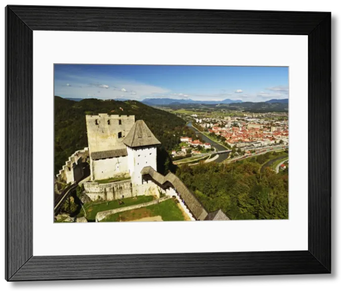 Framed Print : View of Celje Castle and Celje, Slovenia, Europe Framed Print : View of Celje Castle and Celje, Slovenia, Europe