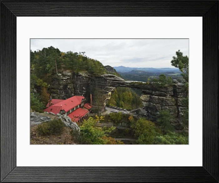 Framed Print : Falcons nest and Pravcicka brana, Bohemian Switzerland, Elbe Sandstone Mountains, Czech Republic, Europe Framed Print : Falcons nest and Pravcicka brana, Bohemian Switzerland, Elbe Sandstone Mountains, Czech Republic, Europe