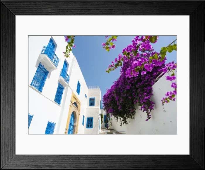 Framed Print : Street, Sidi Bou said, Tunisia, North Africa, Africa Framed Print : Street, Sidi Bou said, Tunisia, North Africa, Africa