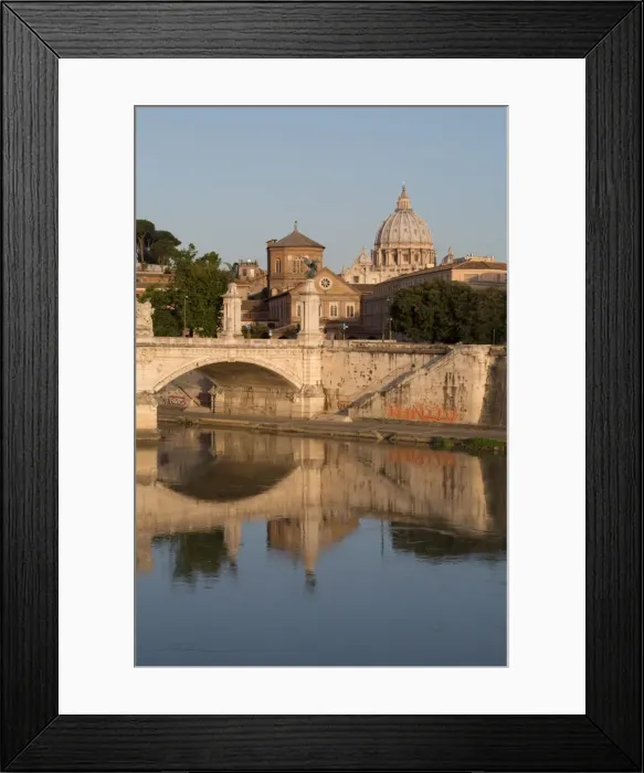 Framed Print : The River Tiber with the dome of St. Peters Basilica, Rome, Lazio, Italy, Europe Framed Print : The River Tiber with the dome of St. Peters Basilica, Rome, Lazio, Italy, Europe