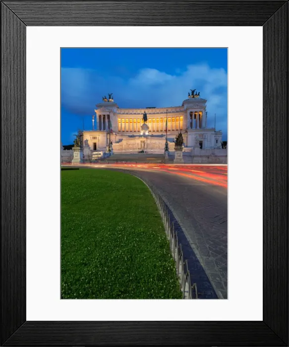 Framed Print : Moving traffic around Piazza Venezia with the Victor Emmanuel Monument at night, Rome, Lazio, Italy, Europe Framed Print : Moving traffic around Piazza Venezia with the Victor Emmanuel Monument at night, Rome, Lazio, Italy, Europe