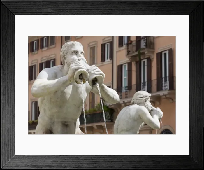 Framed Print : Two figures on Fontana del Moro in Piazza Navona, Rome, Lazio, Italy, Europe Framed Print : Two figures on Fontana del Moro in Piazza Navona, Rome, Lazio, Italy, Europe