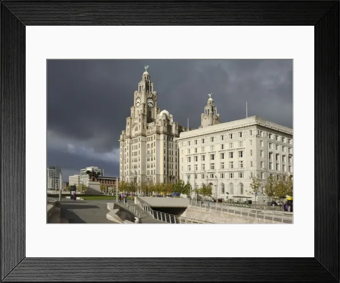 Framed Print : The Royal Liver Building and the Cunard Building, Pier Head, UNESCO World Heritage Site, Liverpool, Merseyside, England, United Kingdom, Europe Framed Print : The Royal Liver Building and the Cunard Building, Pier Head, UNESCO World Heritage Site, Liverpool, Merseyside, England, United Kingdom, Europe