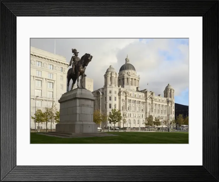 Framed Print : Statue of Edward V11 and the Port of Liverpool Building, Waterfront, Pir Head, UNESCO World Heritage Site, Liverpool, Merseyside, England, United Kingdom, Europe Framed Print : Statue of Edward V11 and the Port of Liverpool Building, Waterfront, Pir Head, UNESCO World Heritage Site, Liverpool, Merseyside, England, United Kingdom, Europe
