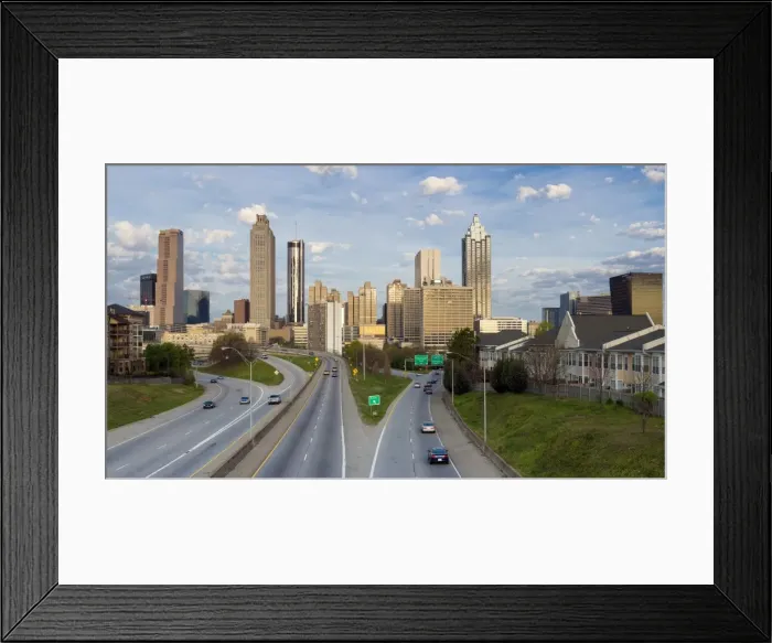 Framed Print : Elevated view over Freedom Parkway and the Downtown Atlanta skyline, Atlanta, Georgia, United States of America, North America Framed Print : Elevated view over Freedom Parkway and the Downtown Atlanta skyline, Atlanta, Georgia, United States of America, North America