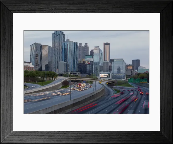 Framed Print : Interstate I-85 leading into Downtown Atlanta, Georgia, United States of America, North America Framed Print : Interstate I-85 leading into Downtown Atlanta, Georgia, United States of America, North America