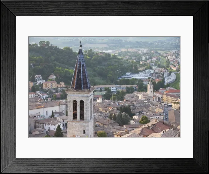 Framed Print : Spire of Duomo (Cathedral), Spoleto, Umbria, Italy, Europe Framed Print : Spire of Duomo (Cathedral), Spoleto, Umbria, Italy, Europe