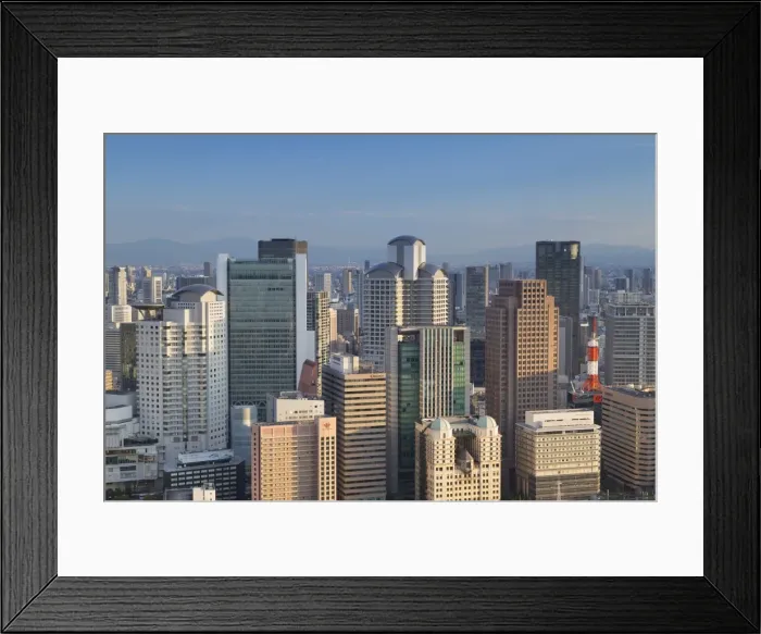 Framed Print : View of skyscrapers of Kita, Osaka, Kansai, Japan, Asia Framed Print : View of skyscrapers of Kita, Osaka, Kansai, Japan, Asia
