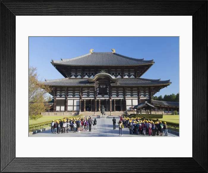 Framed Print : School children at Todaiji Temple, UNESCO World Heritage Site, Nara, Kansai, Japan, Asia Framed Print : School children at Todaiji Temple, UNESCO World Heritage Site, Nara, Kansai, Japan, Asia