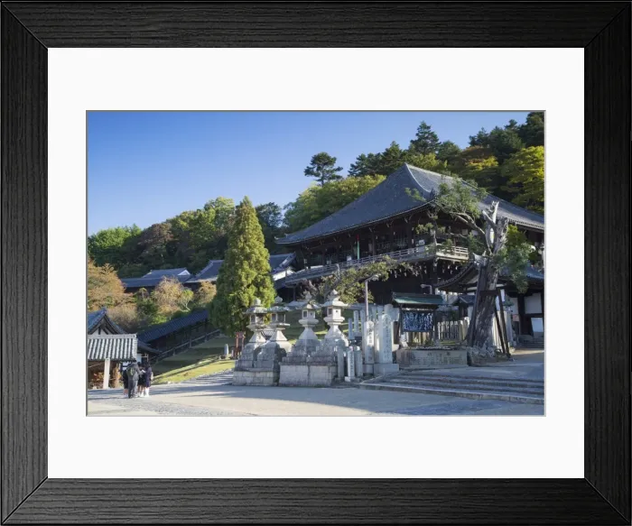 Framed Print : Nigatsudo Hall in Nara Park, Nara, Kansai, Japan, Asia