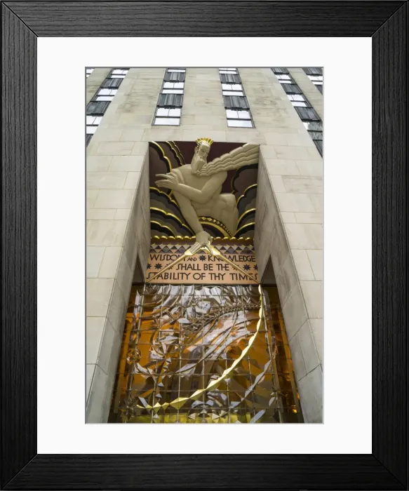 Framed Print : Art Deco detail of entrance to 30 Rockefeller Plaza, Rockefeller Center, Manhattan, New York City, New York, United States of America. North America Framed Print : Art Deco detail of entrance to 30 Rockefeller Plaza, Rockefeller Center, Manhattan, New York City, New York, United States of America. North America