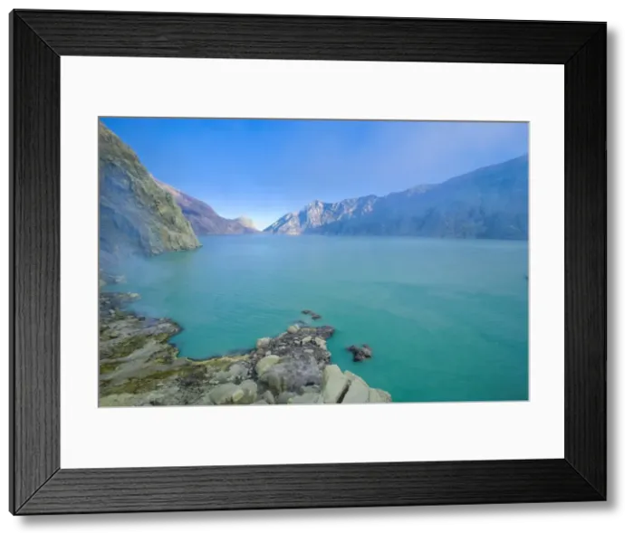 Framed Print : The very acid Ijen crater lake in the Ijen Volcano, Java, Indonesia, Southeast Asia, Asia Framed Print : The very acid Ijen crater lake in the Ijen Volcano, Java, Indonesia, Southeast Asia, Asia