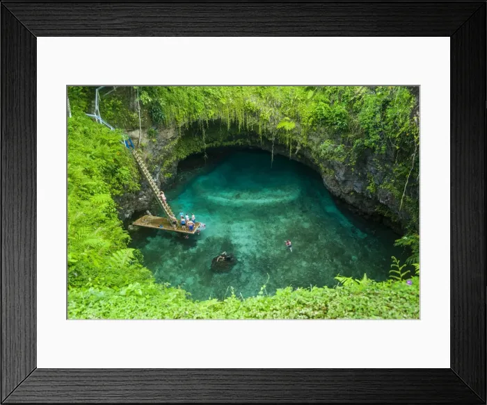 Framed Print : To Sua ocean trench in Upolu, Samoa, South Pacific, Pacific Framed Print : To Sua ocean trench in Upolu, Samoa, South Pacific, Pacific