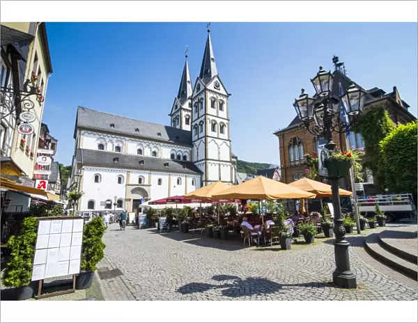 Saint Severuss Church on the market square of Boppard, UNESCO World Heritage Site, Rhine Valley. Rhineland-Palatinate, Germany, Europe