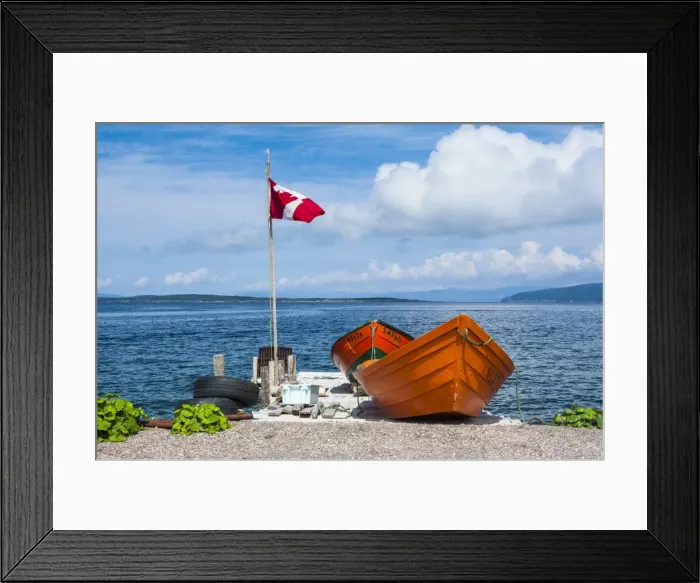 Framed Print : Little boats in th harbour of Corner Brook, Newfoundland, Canada, North America Framed Print : Little boats in th harbour of Corner Brook, Newfoundland, Canada, North America