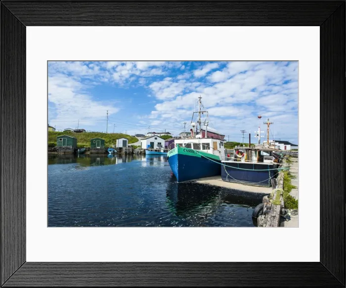 Framed Print : Fishing boats in the harbour of Port au Choix, Newfoundland, Canada, North America Framed Print : Fishing boats in the harbour of Port au Choix, Newfoundland, Canada, North America