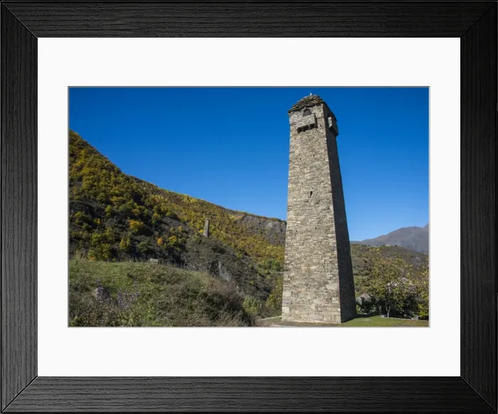 Framed Print : Chechen watchtowers in the Chechen Mountains near Itum Kale, Chechnya, Caucasus, Russia, Europe Framed Print : Chechen watchtowers in the Chechen Mountains near Itum Kale, Chechnya, Caucasus, Russia, Europe