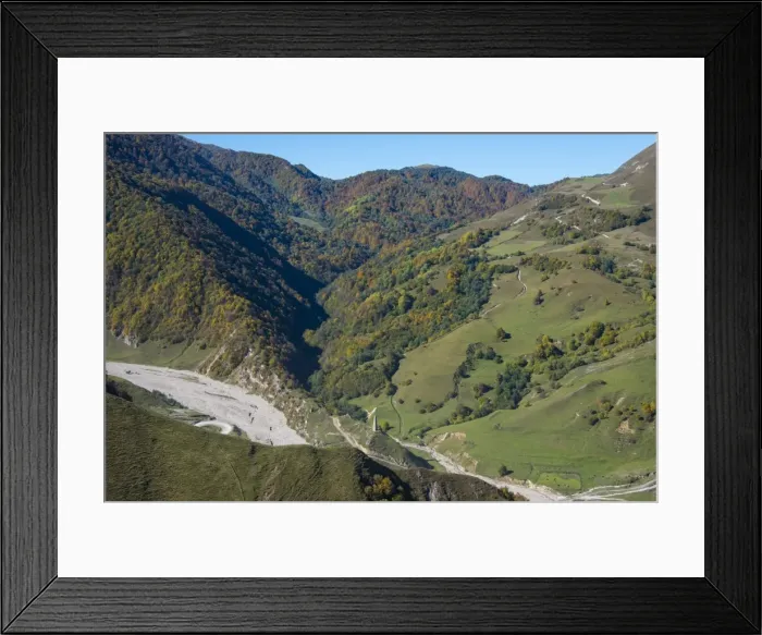Framed Print : View over the Chechen Mountains, Chechnya, Caucasus, Russia, Europe Framed Print : View over the Chechen Mountains, Chechnya, Caucasus, Russia, Europe