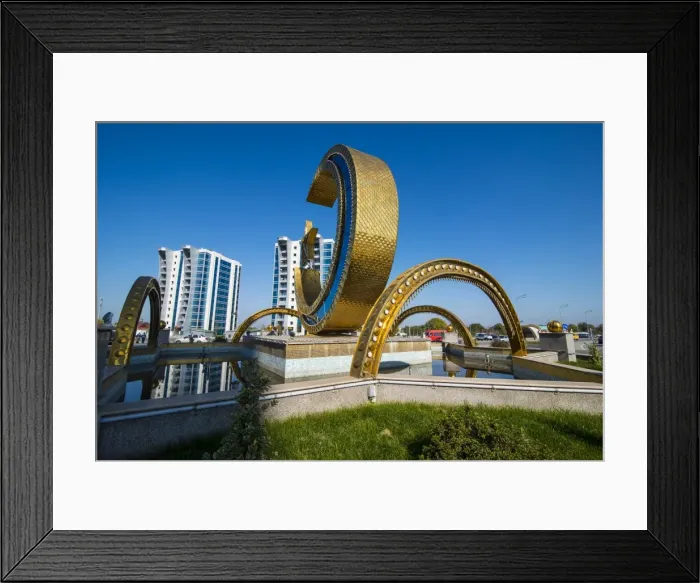 Framed Print : Golden half moon in the center of Argun, Chechnya, Caucasus, Russia, Europe Framed Print : Golden half moon in the center of Argun, Chechnya, Caucasus, Russia, Europe