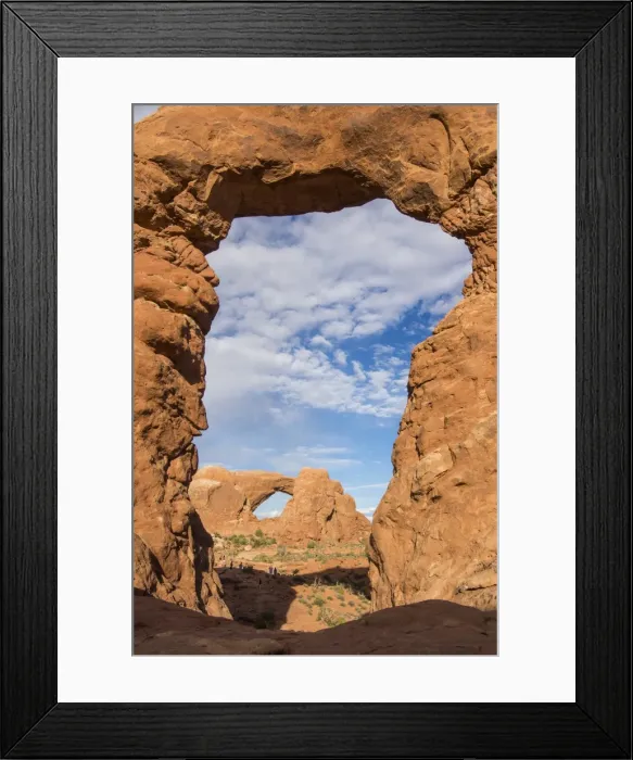 Framed Print : South Window Arch seen through Turret Arch, Arches National Park, Utah, United States of America, North America Framed Print : South Window Arch seen through Turret Arch, Arches National Park, Utah, United States of America, North America