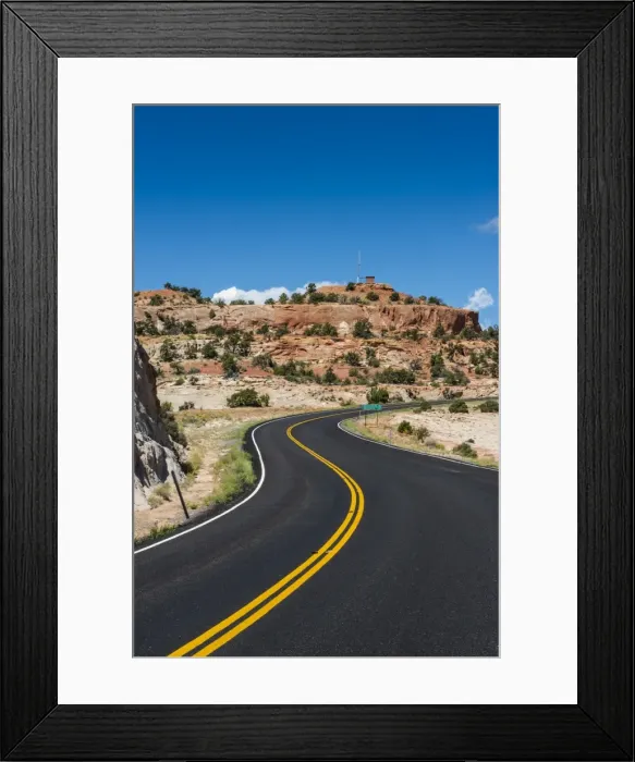 Framed Print : Road leading through the Grand Staircase Escalante National Monument, Utah, United States of America, North America Framed Print : Road leading through the Grand Staircase Escalante National Monument, Utah, United States of America, North America