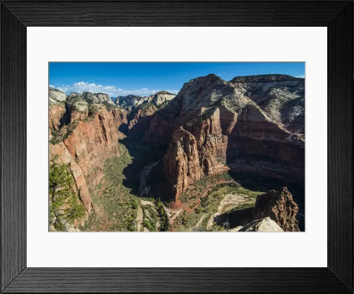 Framed Print : View over the Zion National Park from Angels Landing, Zion National Park, Utah, United States of America, North America