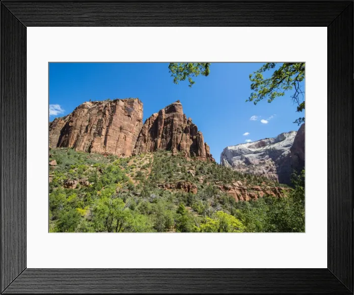 Framed Print : View over the towering cliffs of the Zion National Park, Utah, United States of America, North America Framed Print : View over the towering cliffs of the Zion National Park, Utah, United States of America, North America