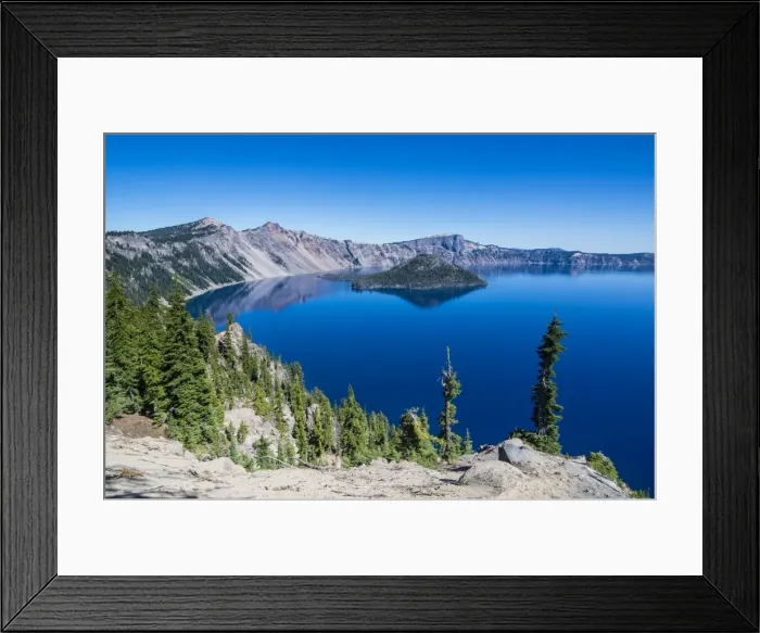 Framed Print : The huge caldera of the Crater Lake National Park, Oregon, United States of America, North America Framed Print : The huge caldera of the Crater Lake National Park, Oregon, United States of America, North America