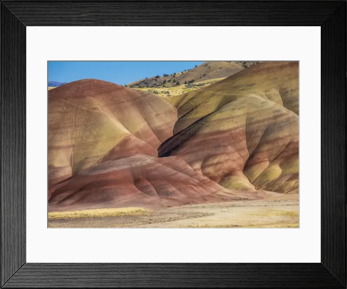 Framed Print : Multicoloured strata in the Painted Hills unit in the John Day Fossil Beds National Monument, Oregon, United States of America, North America Framed Print : Multicoloured strata in the Painted Hills unit in the John Day Fossil Beds National Monument, Oregon, United States of America, North America