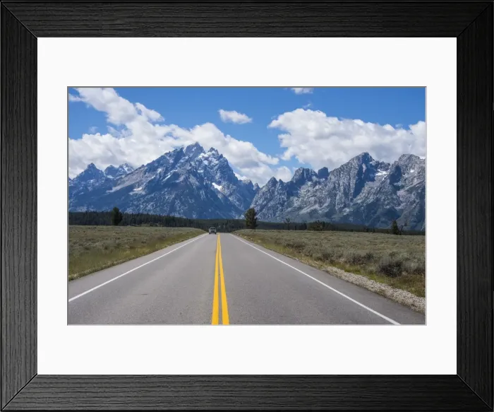 Framed Print : Road leading in the Teton range in the Grand Teton National Park, Wyoming, United States of America, North America Framed Print : Road leading in the Teton range in the Grand Teton National Park, Wyoming, United States of America, North America