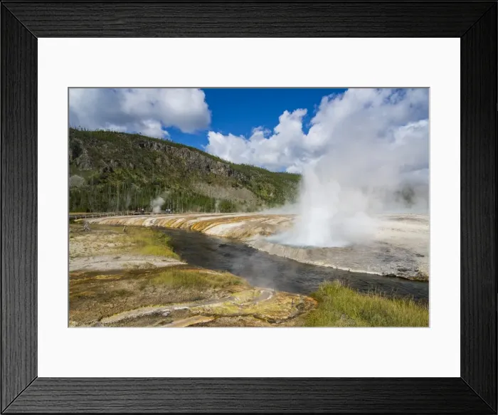 Framed Print : Cliff Geyser erupting in the Black Sand Basin, Yellowstone National Park, UNESCO World Heritage Site, Wyoming, United States of America, North America Framed Print : Cliff Geyser erupting in the Black Sand Basin, Yellowstone National Park, UNESCO World Heritage Site, Wyoming, United States of America, North America