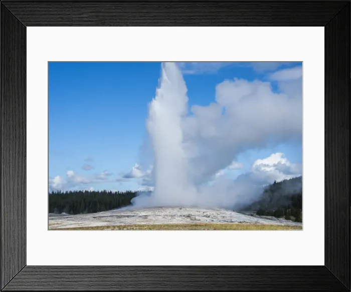 Framed Print : Erupting Old Faithful Geyser, Yellowstone National Park, UNESCO World Heritage Site, Wyoming, United States of America, North America Framed Print : Erupting Old Faithful Geyser, Yellowstone National Park, UNESCO World Heritage Site, Wyoming, United States of America, North America