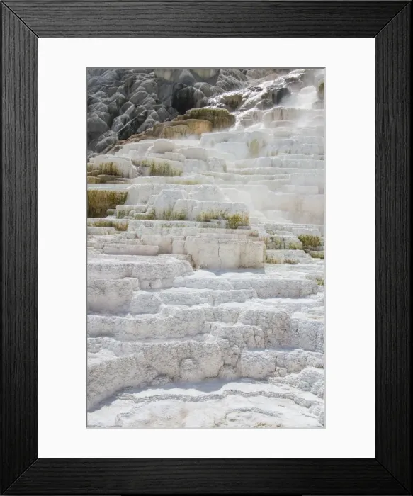 Framed Print : Travertine terraces in Mammoth hot springs terraces, Yellowstone National Park, UNESCO World Heritage Site, Wyoming, United States of America, North America Framed Print : Travertine terraces in Mammoth hot springs terraces, Yellowstone National Park, UNESCO World Heritage Site, Wyoming, United States of America, North America