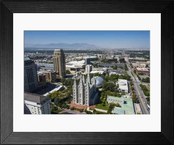 Framed Print : Overlook over Salt Lake City and the Mormon Assembly Hall, Salt Lake City, Utah, United States of America, North America Framed Print : Overlook over Salt Lake City and the Mormon Assembly Hall, Salt Lake City, Utah, United States of America, North America