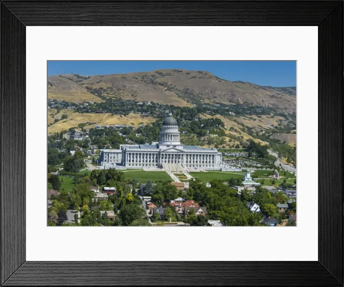 Framed Print : View over the Utah State Capitol, Salt Lake City, Utah, United States of America, North America Framed Print : View over the Utah State Capitol, Salt Lake City, Utah, United States of America, North America