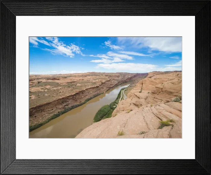 Framed Print : View over the Colorado River from the Slickrock trail, Moab, Utah, United States of America, North America Framed Print : View over the Colorado River from the Slickrock trail, Moab, Utah, United States of America, North America