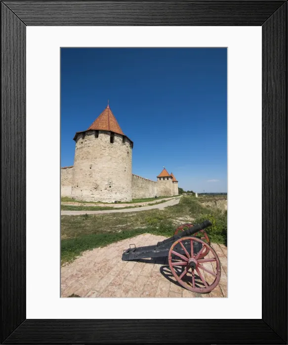Framed Print : Old cannon in front of the Bender fortress in Bender, Republic of Transnistria, Moldova, Europe Framed Print : Old cannon in front of the Bender fortress in Bender, Republic of Transnistria, Moldova, Europe