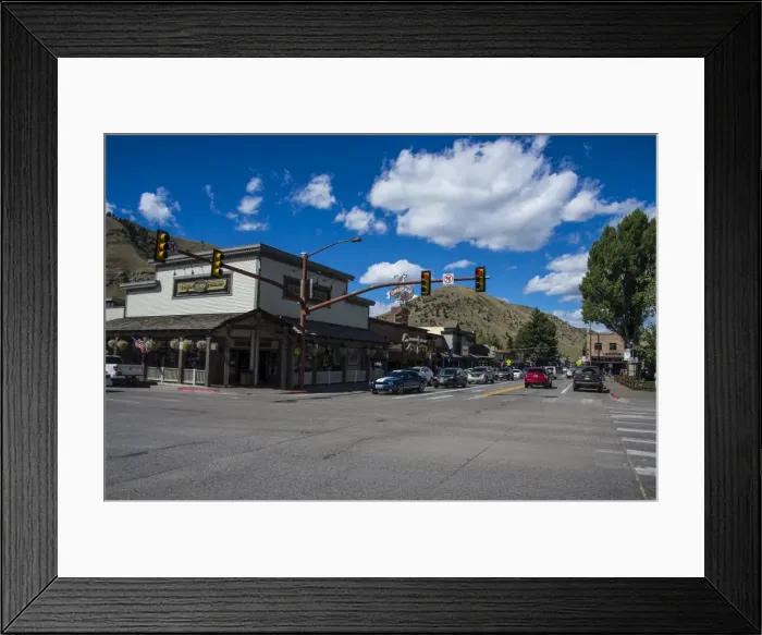 Framed Print : The town center of Jackson Hole, Wyoming, United States of America, North America Framed Print : The town center of Jackson Hole, Wyoming, United States of America, North America