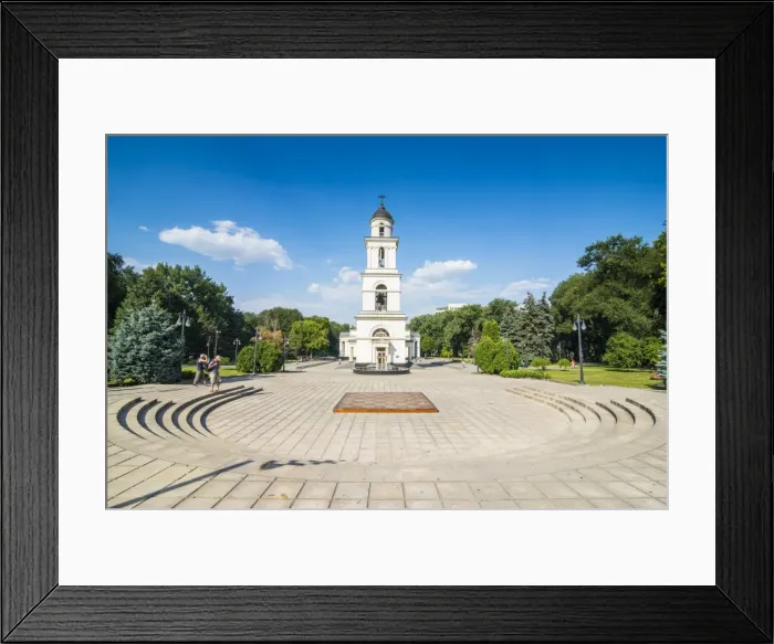 Framed Print : Bell tower before the Nativity cathedral in the center of Chisinau capital of Moldova, Eastern Europe Framed Print : Bell tower before the Nativity cathedral in the center of Chisinau capital of Moldova, Eastern Europe