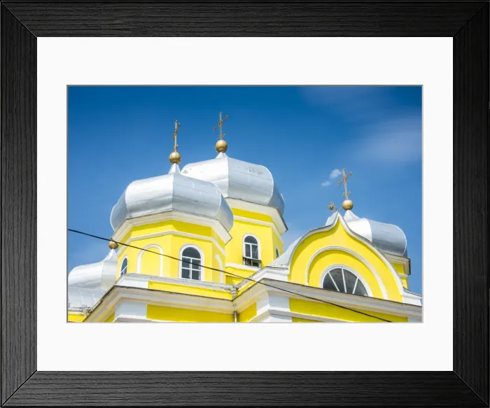 Framed Print : Russian Orthodox Church building in the center of Comrat capitol of republic of Gagauzia, Moldova Framed Print : Russian Orthodox Church building in the center of Comrat capitol of republic of Gagauzia, Moldova