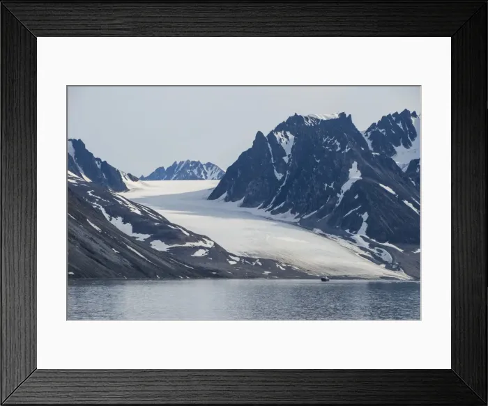 Framed Print : Little fishing boat in Magdalenen Fjord, Svalbard, Arctic, Norway, Scandinavia, Europe Framed Print : Little fishing boat in Magdalenen Fjord, Svalbard, Arctic, Norway, Scandinavia, Europe