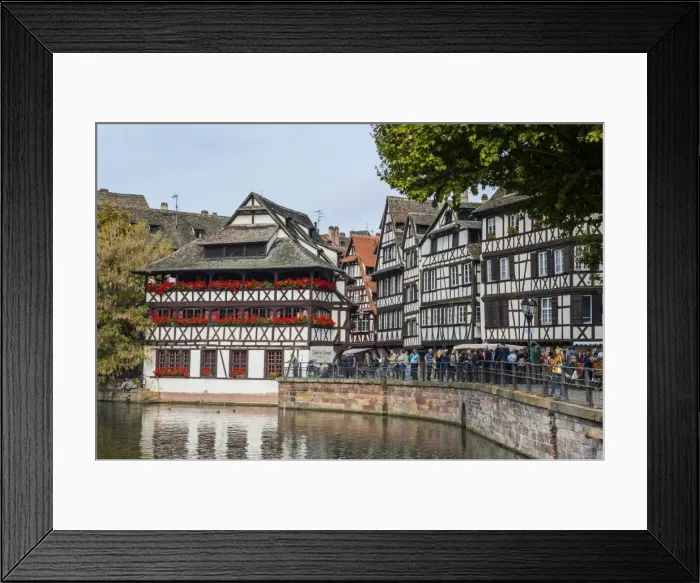Framed Print : Timbered houses and canal in the quarter Petite France, Strasbourg, Alsace, France, Europe Framed Print : Timbered houses and canal in the quarter Petite France, Strasbourg, Alsace, France, Europe