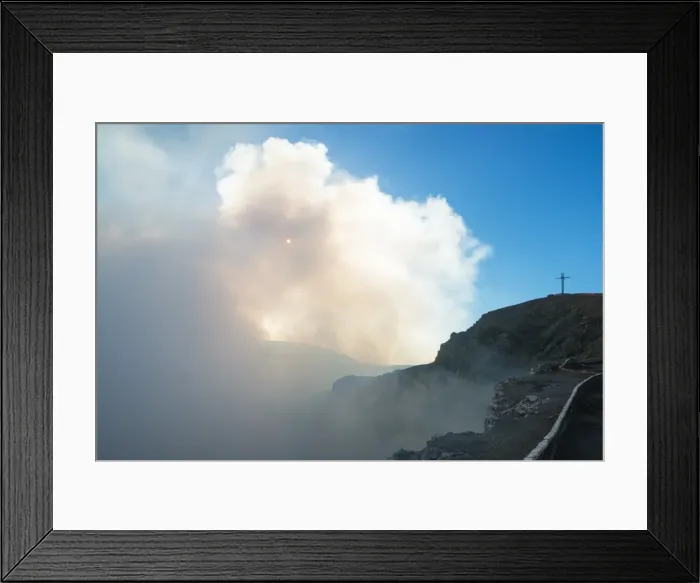 Framed Print : Main crater of Masaya Volcano caldera, Nicaraguas first national park, its vent is usually shrouded in smoke, Masaya, Nicaragua, Central America Framed Print : Main crater of Masaya Volcano caldera, Nicaraguas first national park, its vent is usually shrouded in smoke, Masaya, Nicaragua, Central America
