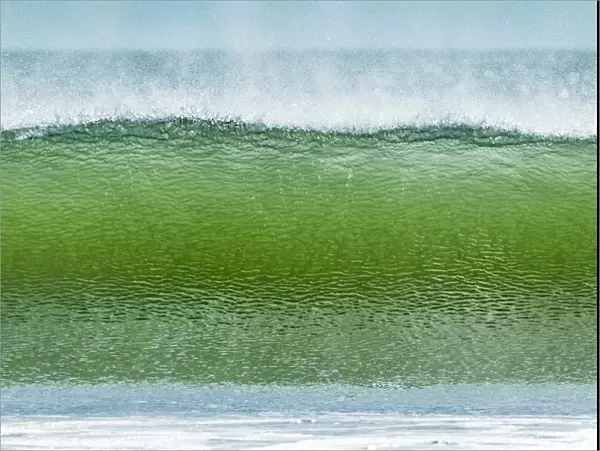 Classic tubular shore break surfing wave typical of this region, Playa Hermosa, San Juan del Sur, Rivas Province, Nicaragua, Central America