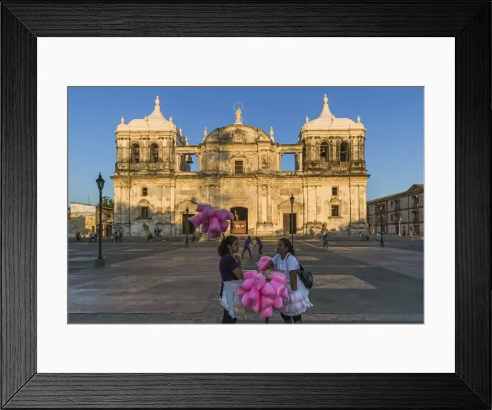 Framed Print : Candy floss sellers at Basilica de La Asuncion dating from 1610, Leons Cathedral, the largest in Central America, UNESCO World Heritage Site, Leon, Nicaragua, Central America Framed Print : Candy floss sellers at Basilica de La Asuncion dating from 1610, Leons Cathedral, the largest in Central America, UNESCO World Heritage Site, Leon, Nicaragua, Central America