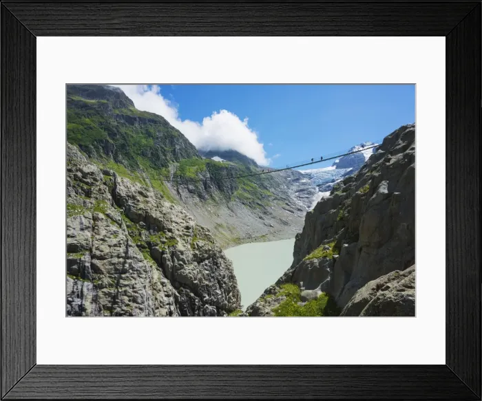 Framed Print : Triftbruke (Trift Bridge), Canton of Bern, Switzerland, Europe Framed Print : Triftbruke (Trift Bridge), Canton of Bern, Switzerland, Europe