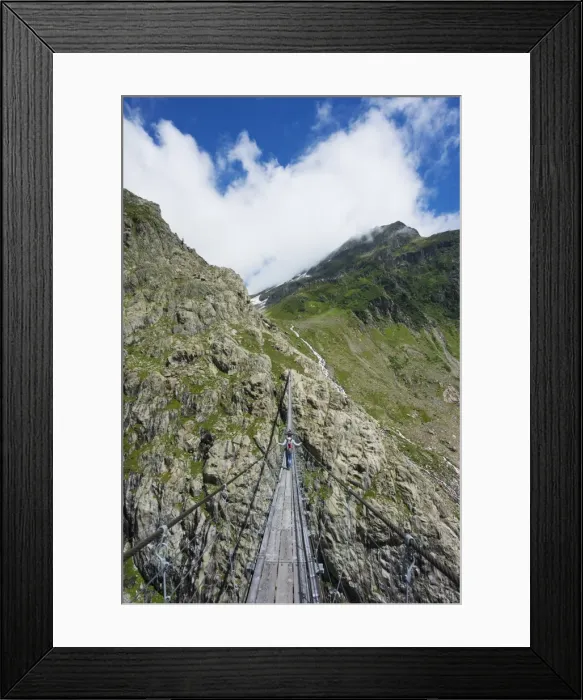 Framed Print : Triftbruke (Trift Bridge), Canton of Bern, Switzerland, Europe Framed Print : Triftbruke (Trift Bridge), Canton of Bern, Switzerland, Europe