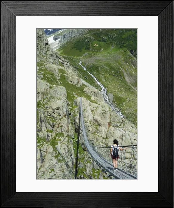 Framed Print : Triftbruke (Trift Bridge), Canton of Bern, Switzerland, Europe Framed Print : Triftbruke (Trift Bridge), Canton of Bern, Switzerland, Europe