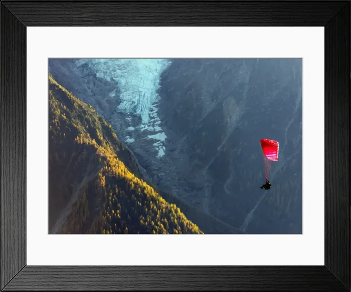 Framed Print : Paraglider, Chamonix Valley, Rhone Alps, Haute Savoie, France, Europe Framed Print : Paraglider, Chamonix Valley, Rhone Alps, Haute Savoie, France, Europe